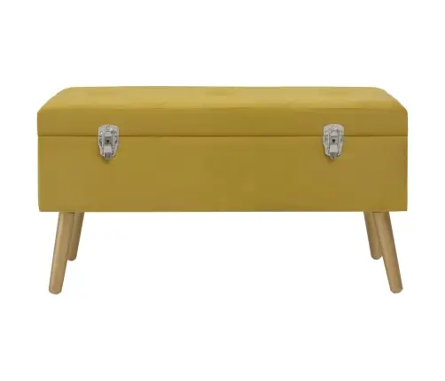 Sols Ar Kasti, 80 Cm, Sinepju Dzeltens Samts Vidaxl