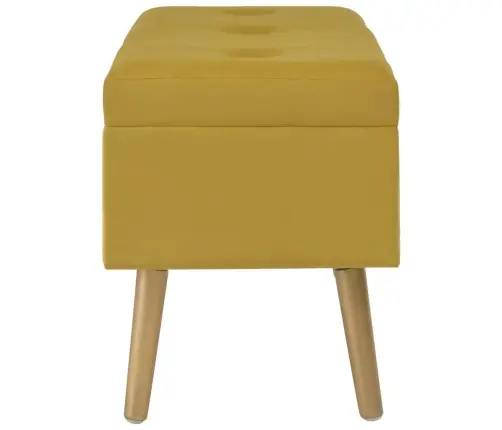 Sols Ar Kasti, 80 Cm, Sinepju Dzeltens Samts Vidaxl