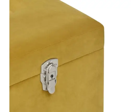 Sols Ar Kasti, 80 Cm, Sinepju Dzeltens Samts Vidaxl