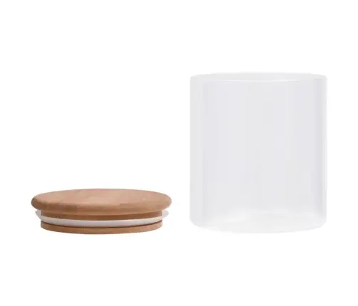 Stikliniai Indai Su Kamštiniais Dangteliais, 10Vnt., 600Ml