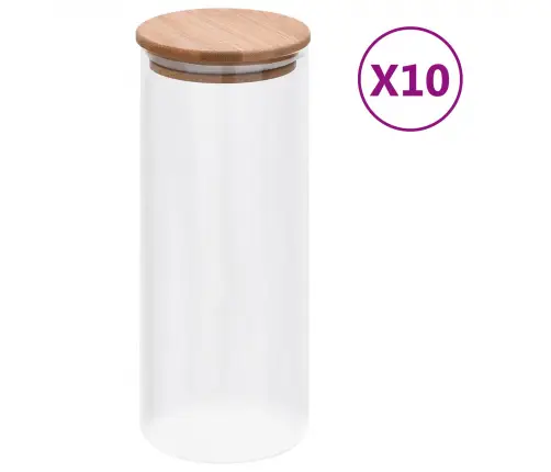 Klaaspurk 10 Pcs Läbipaistev 8,5 X 8,5 X 21,5 Cm Klaas