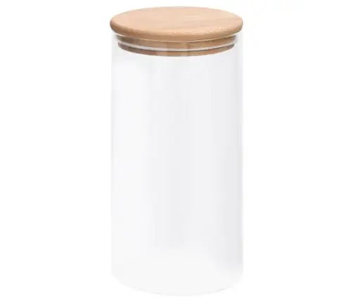 Uzglabāšanas Burkas Ar Bambusa Vāku, 4 Gab., 1200 Ml Vidaxl