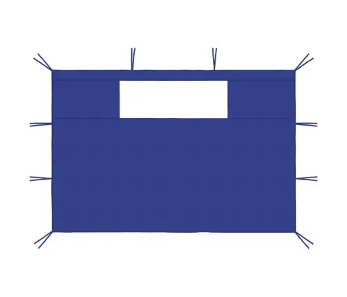 Dārza Nojumes Sānu Sienas Ar Logiem, 2 Gab., Zilas Vidaxl