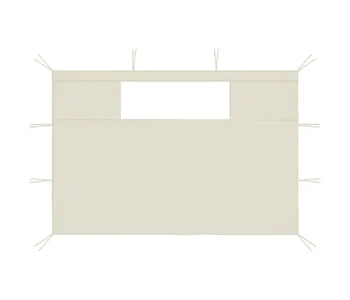 Šoninės Pavėsinės Sienos Su Langais, 2Vnt., Kreminės (315314)