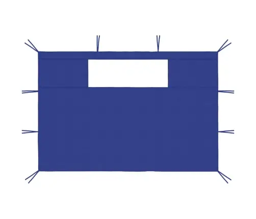 Dārza Nojumes Sānu Sienas Ar Logiem, 2 Gab., Zilas Vidaxl