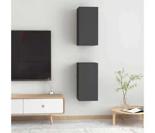 Tv Skapīši, 2 Gb., 30,5X30X60 Cm, Pelēki, Inženierijas Koks Vidaxl