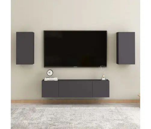 Tv Skapīši, 2 Gb., 30,5X30X60 Cm, Pelēki, Inženierijas Koks Vidaxl