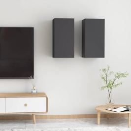 Tv Skapīši, 2 Gb., 30,5X30X60 Cm, Pelēki, Inženierijas Koks Vidaxl