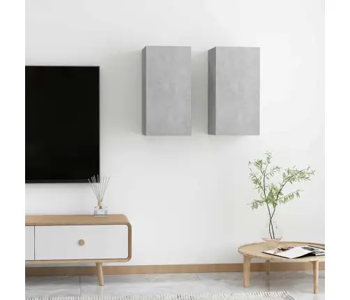 Tv Skapīši, 2 Gb., 30,5X30X60Cm, Betonpelēki, Inženierijas Koks Vidaxl