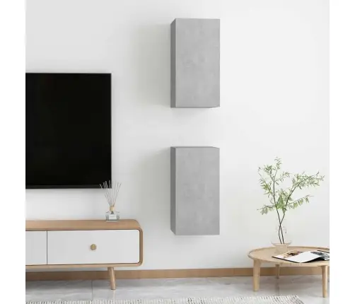 Tv Skapīši, 2 Gb., 30,5X30X60Cm, Betonpelēki, Inženierijas Koks Vidaxl