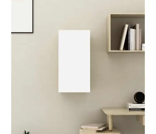 Tv Skapītis, 30,5X30X60 Cm, Balts, Ozola, Inženierijas Koks Vidaxl