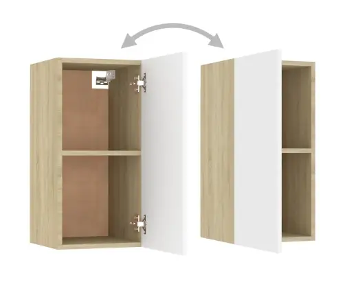 Tv Skapītis, 30,5X30X60 Cm, Balts, Ozola, Inženierijas Koks Vidaxl