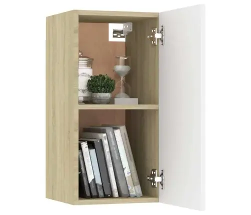 Tv Skapītis, 30,5X30X60 Cm, Balts, Ozola, Inženierijas Koks Vidaxl