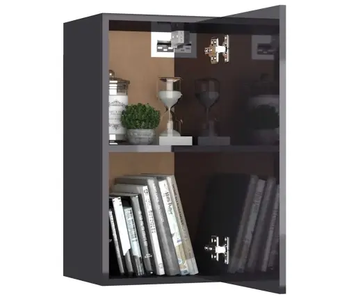 Tv Skapīši 2 Gb. 30,5X30X60 Cm Spīdīgi Pelēki Inženierijas Koks Vidaxl