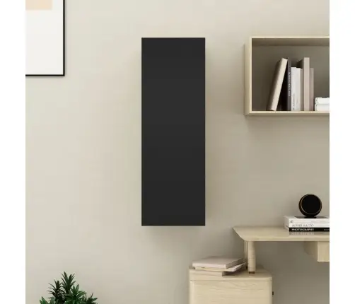 Telerikapp, Must, 30,5 X 30 X 90 cm Tehispuit