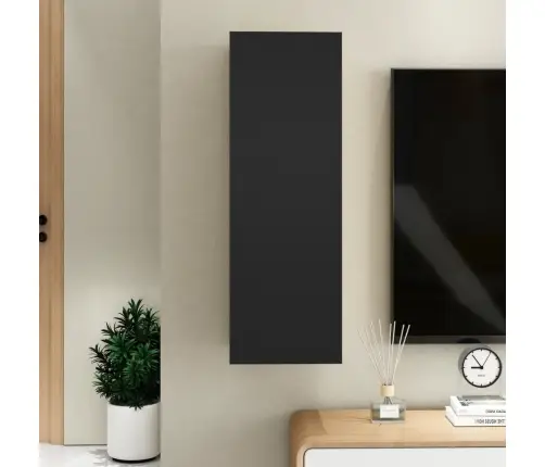 Telerikapp, Must, 30,5 X 30 X 90 cm Tehispuit