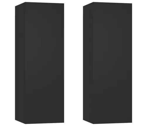 Tv Skapīši, 2 Gb., 30,5X30X90 Cm, Melni, Inženierijas Koks Vidaxl