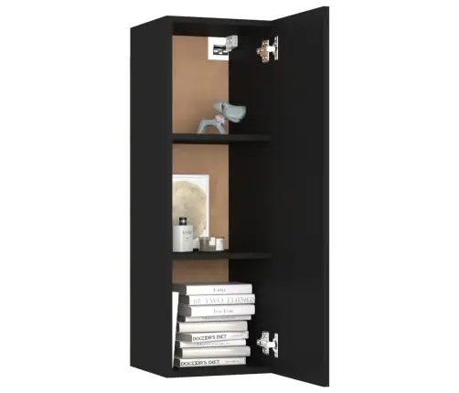 Tv Skapīši, 2 Gb., 30,5X30X90 Cm, Melni, Inženierijas Koks Vidaxl