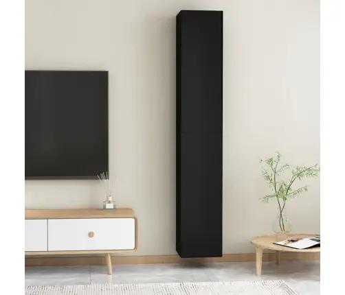 Tv Skapīši, 2 Gb., 30,5X30X90 Cm, Melni, Inženierijas Koks Vidaxl