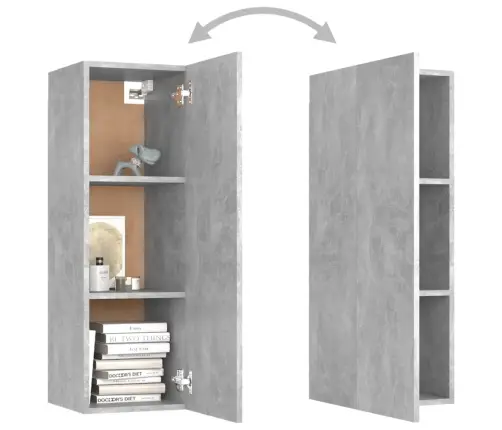 Tv Skapītis, 30,5X30X90 Cm, Betonpelēks, Inženierijas Koks Vidaxl