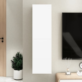 Telerikapp, Valge, 30,5 X 30 X 110 cm Tehispuit