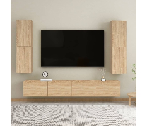 Tv Skapītis, 30,5X30X110 Cm, Ozola, Inženierijas Koks Vidaxl