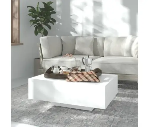 Kafijas Galdiņš, 85X55X31 Cm, Balts, Inženierijas Koks Vidaxl