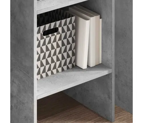 Spintelė Knygoms, Betono Pilka, 40X35X180cm Apdirbta Mediena