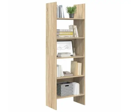 Grāmatu Plaukts, Ozolkoka Krāsa, 60X35X180Cm, Inženierijas Koks Vidaxl