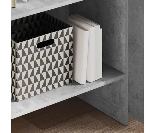 Raamaturiiul Betoonhall, 60 X 35 X 180 cm Tehispuit