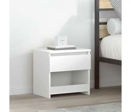 Öökapid 2 Tk, Valge, 40X30X39 cm Tehispuit