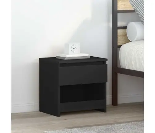 Naktsskapīši, 2 Gab., Melni, 40X30X39 Cm, Inženierijas Koks Vidaxl