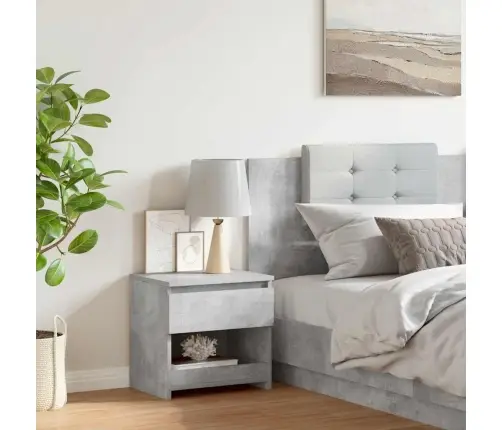 Naktinė Spintelė, Betono Pilka, 40X30X39cm Apdirbta Mediena