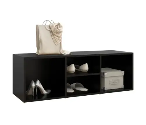 Spintelė Batams-Suoliukas, Juodas, 105X35X35Cm Apdirbta Mediena