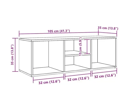 Jalatsipink, Sonoma Tamm, 105 X 35 X 35 Cm , Tehispuit