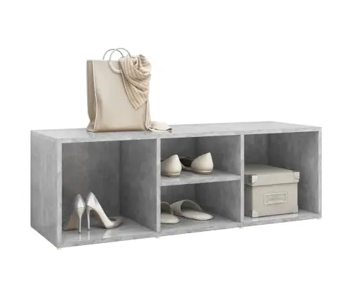 Apavu Uzglabāšanas Sols, Pelēks, 105X35X35Cm, Inženierijas Koks Vidaxl