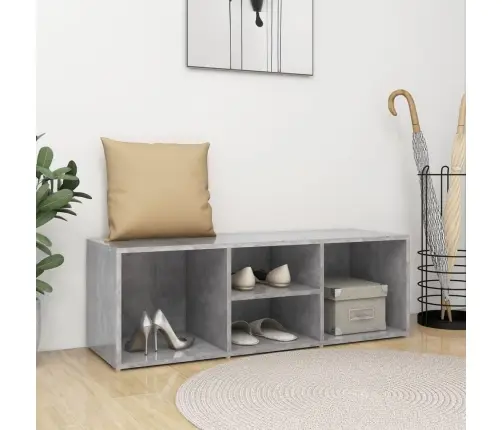 Apavu Uzglabāšanas Sols, Pelēks, 105X35X35Cm, Inženierijas Koks Vidaxl