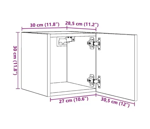 Sienas Tv Skapīši, 2 Gab., Balti, 30,5X30X30 Cm Vidaxl Sienas Tv Skapīši, 2 Gab., Balti, 30,5X30X30 Cm Vidaxl