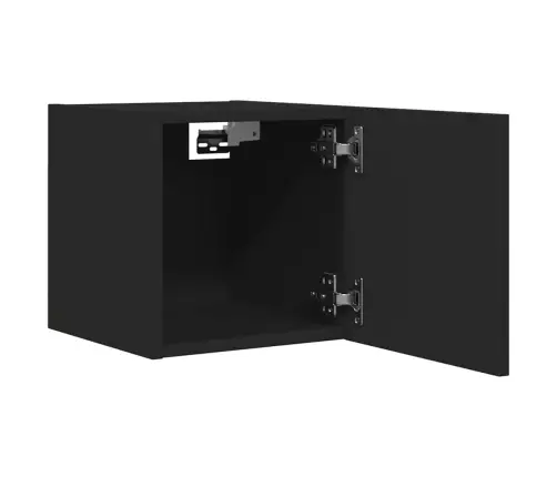 Sieninė Televizoriaus Spintelė, Juoda, 30,5X30X30Cm