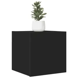 Sieninė Televizoriaus Spintelė, Juoda, 30,5X30X30Cm