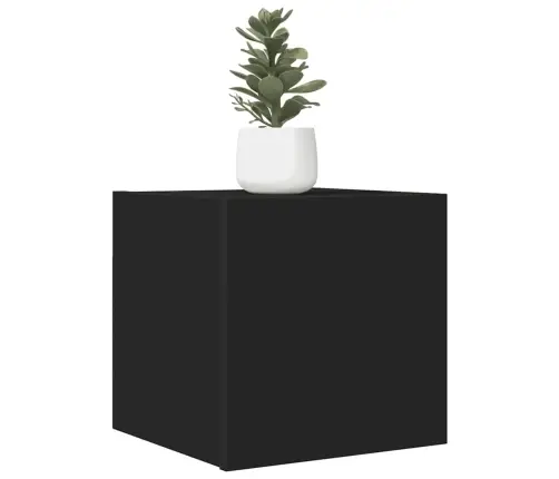 Sieninė Televizoriaus Spintelė, Juoda, 30,5X30X30Cm