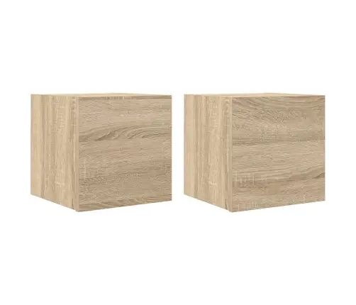 Sienas Tv Skapīši, 2 Gab., Ozolkoka, 30,5X30X30 Cm Vidaxl