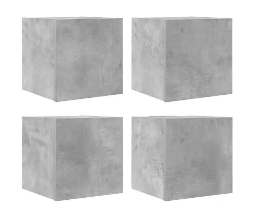 Sienas Tv Skapīši, 4 Gab., Betona Pelēki, 30,5X30X30 Cm Vidaxl