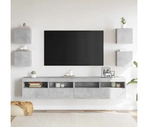 Sienas Tv Skapīši, 4 Gab., Betona Pelēki, 30,5X30X30 Cm Vidaxl