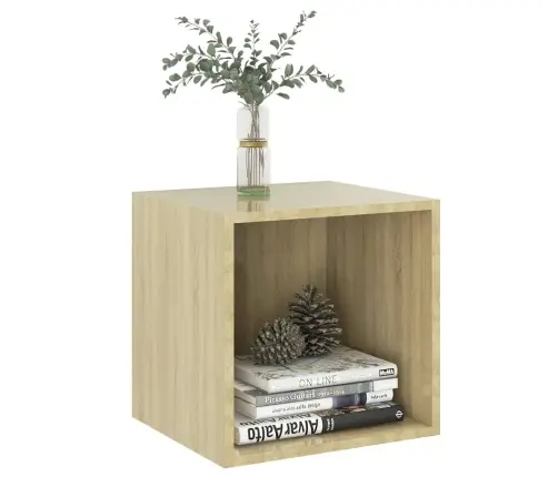 Sieninė Spintelė, Ąžuolo Spalvos, 37X37X37cm Mediena Sieninė Spintelė, Ąžuolo Spalvos, 37X37X37cm Mediena