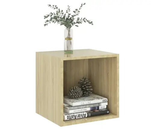 Sienas Plaukti, 2 Gab., Ozolkoka, 37X37X37Cm, Inženierijas Koks Vidaxl