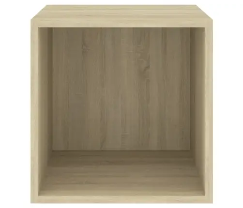 Sienas Plaukti, 2 Gab., Ozolkoka, 37X37X37Cm, Inženierijas Koks Vidaxl