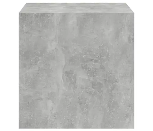 Sienas Plaukts, Betona Pelēks, 37X37X37 Cm, Inženierijas Koks Vidaxl