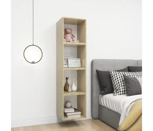 Sienas Plaukti, 4 Gab., 37X37X37 Cm, Baltā Un Ozolkoka Krāsā Vidaxl Sienas Plaukti, 4 Gab., 37X37X37 Cm, Baltā Un Ozolkoka Krāsā Vidaxl