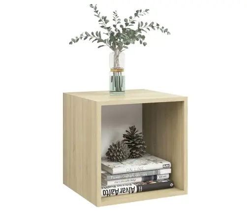 Sienas Plaukti, 4 Gab., 37X37X37 Cm, Baltā Un Ozolkoka Krāsā Vidaxl Sienas Plaukti, 4 Gab., 37X37X37 Cm, Baltā Un Ozolkoka Krāsā Vidaxl